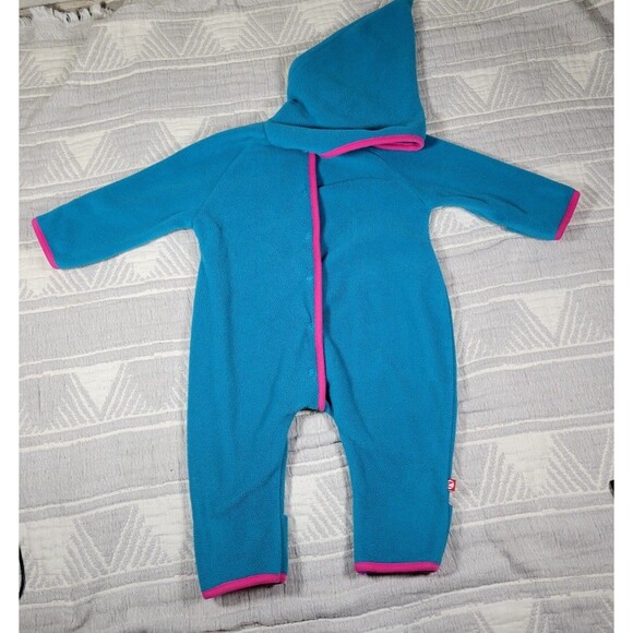 Zutano Baby Fleece Hooded Bunting Suit with Fold-Over Mittens & Booties 18M - Picture 1 of 9